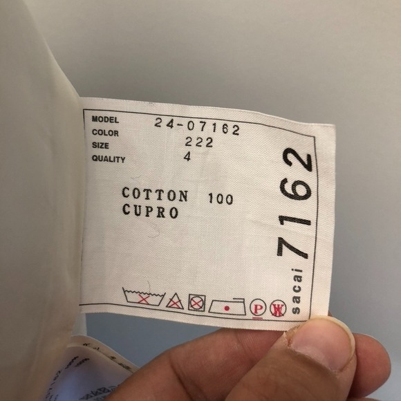 Sacai Thomas Mason Wrap Skirt Womens 12 Blue Stripe Nautical Midi Teacher Office - Picture 8 of 11